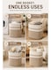 Large Cotton Rope Laundry Hamper &ndash; Collapsible Storage Basket with Handles for Clothes, Toys, Blankets &amp; Pillows (40.6 &times; 33 &times; 55.9 cm)