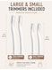 4-Piece Stainless Steel Eyebrow Trimmer Set &ndash; Precision Facial Hair Remover with Safety Blade Guard, Protective Caps &amp; Ergonomic Handle