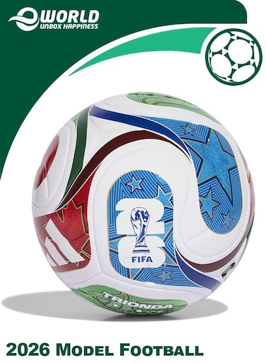 World Cup 2026 Football &ndash; Size 5 Training Soccer Ball for Indoor &amp; Outdoor Play with Durable Textured Surface