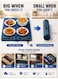 Food Warming Mat &ndash; 330W Fast Heating Foldable Silicone Warming Tray with 9 Temperature Modes &amp; Timer