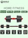 Adjustable 20kg Dumbbells &amp; Barbell Set &ndash; Home Gym Weightlifting Kit with Non-Slip Bars, Connector &amp; Weight Plates