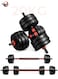 Adjustable 20kg Dumbbells &amp; Barbell Set &ndash; Home Gym Weightlifting Kit with Non-Slip Bars, Connector &amp; Weight Plates