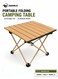 Portable Camping Table with Foldable Aluminum Top &amp; Base &ndash; Lightweight Compact Outdoor Table with Reinforced X-Frame (22 &times; 16 &times; 16 cm)
