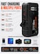 16000mAh Jump Starter Power Bank with 300A/600A Peak Current &ndash; 12V Car Battery Booster, Dual USB Output, USB-C Rechargeable, LED Flashlight &amp; Digital Display
