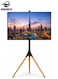 Adjustable Tripod TV Floor Stand for 30&ndash;70 Inch TVs &ndash; Height Adjustable Swivel Mount with Cable Management, Anti-Slip Base &amp; 88 lbs Capacity