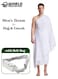 2-Piece Ihram Towel Set for Men with Belt Bag &ndash; Soft Absorbent Ahram/Ehram Towels for Hajj &amp; Umrah, White