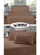 3 Piece Super King Brown Striped Bed Sheet Set &ndash; Ultra-Soft Microfiber Sheet with 2 Pillowcases, Luxury Bedding for Home &amp; Hotel