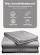 3 Piece Super King Grey Striped Bed Sheet Set &ndash; Ultra-Soft Microfiber Sheet with 2 Pillowcases, Luxury Bedding for Home &amp; Hotel