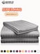 3 Piece Super King Grey Striped Bed Sheet Set &ndash; Ultra-Soft Microfiber Sheet with 2 Pillowcases, Luxury Bedding for Home &amp; Hotel