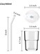 13oz / 400ml Clear Double Wall Glass Tumbler with Lid &amp; Straw &ndash; Insulated Thick Glass Mug   Pack of 4