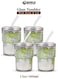 13oz / 400ml Clear Double Wall Glass Tumbler with Lid &amp; Straw &ndash; Insulated Thick Glass Mug   Pack of 4