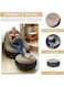 Inflatable Sofa Lounge Chair with Footrest &amp; Air Pump, Portable Air Couch for Home &amp; Outdoor Relaxation