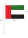 UAE Handheld Flags for National Day   30 x 20 cm Mini Flags with Stick   Emirati Flags for Home, Cars, Offices &amp; Schools   Pack of 50