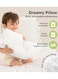 Pack of 2 Toddler Baby Sleeping Pillow, Soft Cotton Blend Cover with Polyester Filling, Perfect for Home &amp; Hotel Rooms, White