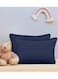 Pack of 2 Toddler Baby Sleeping Pillow, Soft Cotton Blend Cover with Polyester Filling, Perfect for Home &amp; Hotel Rooms, Navy Blue