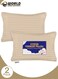 Pack of 2 Toddler Baby Sleeping Pillow, Soft Cotton Blend Cover with Polyester Filling, Perfect for Home &amp; Hotel Rooms, Cream