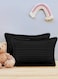 Pack of 2 Toddler Baby Sleeping Pillow, Soft Cotton Blend Cover with Polyester Filling, Perfect for Home &amp; Hotel Rooms, Black