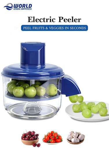 Electric Garlic &amp; Vegetable Peeler   Automatic One-Touch Peeling for Small Fruits &amp; Veggies   Fast, Compact &amp; Easy to Clean