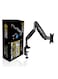 Single Monitor Arm Desk Mount with Gas Spring, Full Motion &amp; Height Adjustment, Fits 19&ndash;32 Inch Screens (Black)