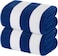2 Pack Oversized Beach Towels, Extra Large 100% Cotton Pool &amp; Bath Towels, 90x180 cm Highly Absorbent, Soft, and Quick-Dry Cabana Stripe Towels for Beach, Pool, or Travel