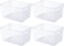 4Pcs Clear Plastic Storage Bins with Handles &ndash; BPA-Free Stackable Pantry &amp; Fridge Organizers for Kitchen, Cabinet, Bathroom &amp; More
