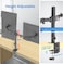 Dual Monitor Desk Mount with Telescoping Arms &ndash; Fits 2 Screens 13&ndash;27 Inch, Heavy-Duty Clamp Base, VESA Compatible