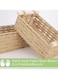 Set of 2 Rectangular Woven Storage Baskets with Washable Liners, Paper Rope Straw Rattan Baskets with Handles for Organizing Toys, Books, Cosmetics &amp; Daily Essentials