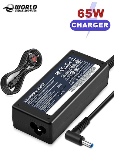 65W Charger for HP Laptop, 19.5V 3.33A Power Adapter Compatible with Pavilion, EliteBook, ZBook, Chromebook