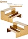6 Pack Gold Acrylic Display Risers, 3 Sizes Jewelry &amp; Decorative Showcase Stands, Durable &amp; Elegant Plexiglass Display