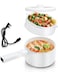 2L Electric Mini Hot Pot with Steamer &ndash; Adjustable Temperature &amp; Overheat Protection &ndash; Portable Non-Stick Cooker for Dorms, Offices &amp; Travel
