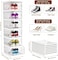 Clear Stackable Shoe Boxes &ndash; 6-Pack Foldable Shoe Storage Containers, Fits Up to Size 13, Transparent &amp; Ventilated Design