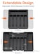 Expandable Silverware Drawer Organizer, Large Utensil Tray, BPA-Free Flatware &amp; Cutlery Holder, Sleek Black