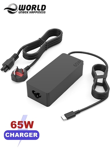 65W USB-C Laptop Charger, PD Fast Charging Power Adapter, Universal for Lenovo, Dell, HP, Acer, ASUS, MacBook &amp; More