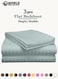 3-Piece Luxury Pastel Green Striped Bed Sheet Set, Ultra-Soft Cotton Flat Sheet with 2 Pillowcases for Hotel &amp; Home &ndash; Single Size (160&times;220cm)