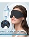 3D Contoured Sleep Mask for Women &amp; Men, Luxury Light-Blocking Eye Mask with Adjustable Strap &amp; Carry Pouch, Ideal for Travel &amp; Naps