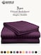 3-Piece Luxury Purple Striped Bed Sheet Set, Ultra-Soft Cotton Fitted Sheet with 2 Pillowcases for Hotel &amp; Home &ndash; Single Size