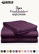 3-Piece Luxury Purple Striped Bed Sheet Set, Ultra-Soft Cotton Fitted Sheet with 2 Pillowcases for Hotel &amp; Home &ndash; Double Size