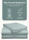3-Piece Luxury Pastel Green Striped Bed Sheet Set, Ultra-Soft Cotton Fitted Sheet with 2 Pillowcases for Hotel &amp; Home &ndash; Double Size