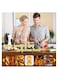 Pack of 2 Disposable Parchment Paper Plates for Air Fryer, 200-Piece Non-Stick Liners for Baking, Frying &amp; Serving Food