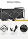 Foldable Shopping Cart, Heavy-Duty 100kg Utility Trolley with Adjustable Handle, 360&deg; Wheels &amp; Waterproof Fabric, Compact for Camping, Beach, Garden &amp; Daily Use &ndash; Black