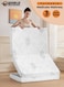 Premium Tri-Fold Medicated Foam Mattress with White Satin Cover, Portable &amp; Multi-Functional Foldable Mattress for Lounging, Seating &amp; Travel