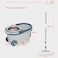 Spin Mop and Bucket Set with Detachable Spinning Bucket, Wheels, Stainless Steel Handle, Reusable Microfiber Mop Heads &amp; 7Pcs Cleaning Brushes, 6L Capacity