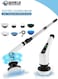Cordless Electric Spin Scrubber with 7 Replaceable Drill Brush Heads, 54in Adjustable Extension Arm &amp; 2500mAh Battery with Type-C Fast Charger &ndash; Bathroom, Kitchen, Floor &amp; Tile Cleaning