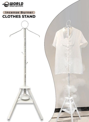 Sturdy Clothes Incense Bakhoor Burner Stand, 175cm Alloy Steel Hanger with Hooks &amp; Ventilation Holes &ndash; Aromatic Steaming Organizer for Home, Office &amp; Hotels
