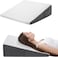 Memory Foam Wedge Pillow &ndash; Ergonomic support for back, legs, and body; ideal for acid reflux, pain relief, and recovery. Triangle incline design with removable cover.