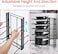 Pot Rack Organizer with 3 DIY Methods, 8 Tiers Adjustable Stand for Organising Pans and Cookware Kitchen Cabinet and Counter