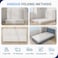 Premium Tri-Fold Foam Mattress &ndash; Folding Comfort Mattress for Travel, Camping, Guests &amp; Dorms &ndash; Portable Floor Bed with Skin-Friendly Fabric, White, 180 * 90 * 6 cm
