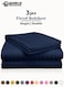 3-Piece Luxury Navy Blue Striped Bed Sheet Set, Ultra-Soft Cotton Fitted Sheet with 2 Pillowcases for Hotel &amp; Home &ndash; Double Size