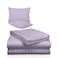 3 Piece Luxury Purple Striped Bed Sheet Set with 1 Deep Pocket Fitted Sheet and 2 Pillowcases for Hotel and Home Crafted from Ultra Soft and Breathable Cotton for Year-Round Comfort, Single