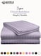 3-Piece Luxury Lilac Striped Bed Sheet Set, Ultra-Soft Cotton Fitted Sheet with 2 Pillowcases for Hotel &amp; Home &ndash; Double Size